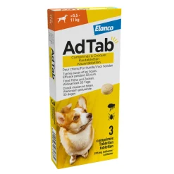 Anti Vlo en Teek Kauwtabletten Hond >5,5-11 kg 3 tabletten^AdTab Online