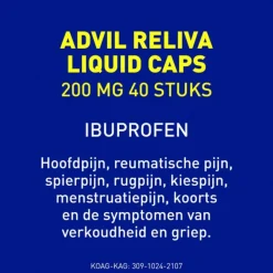Pijnstillend<Advil Reliva Liquid-Caps 200 40 capsules