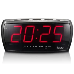 ICR-230 Wekkerradio Zwart Thuis & Onderweg
