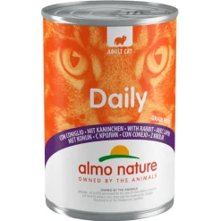 Kattenvoer<Almo Nature Daily Menu Kattenvoer Nat Blik Konijn 400 gr