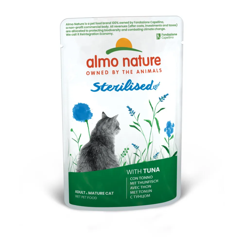 Kattenvoer<Almo Nature Sterilised Kattenvoer Nat Tonijn 70 gr