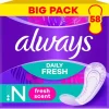 Clearance Inlegkruisjes Fresh & Protect Normal Fresh Big Pack 58 Stuks Intiemhygiëne