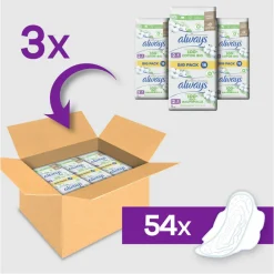 Maandverband Bio Cotton Long 54 stuks^Always Sale