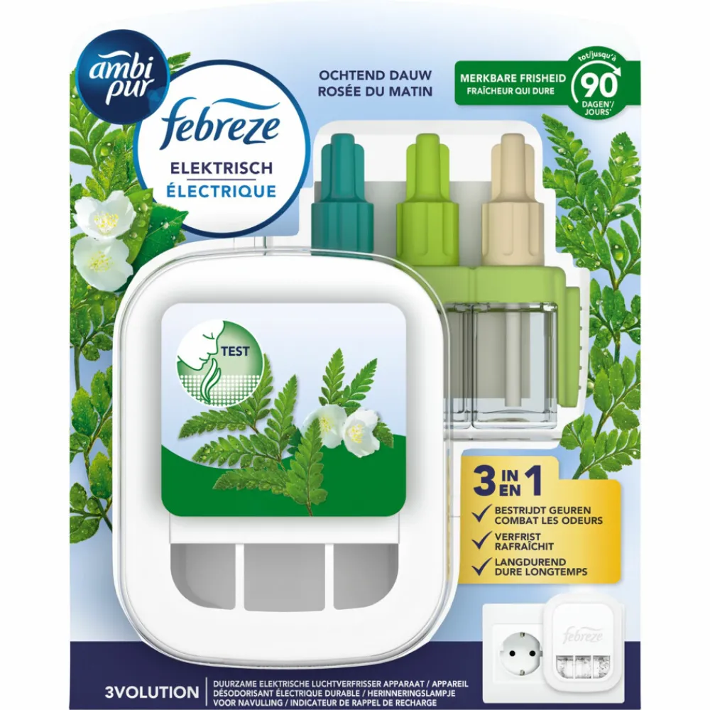 Luchtverfrisser<Ambi Pur 3Volution Starterkit Ochtend Dauw 20 ml