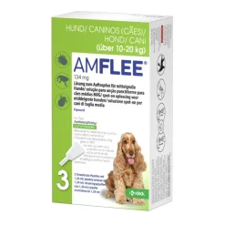 Spot On Anti Vlooien en Teken Druppels Hond 10-20 kg 3 pipetten^Amflee Clearance