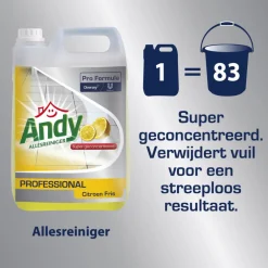 Professioneel Schoonmaakmiddel|Allesreiniger<Andy Professional Allesreiniger Citroen Fris Pro Formula 5 liter