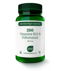 New 250 Vitamine B12 & Foliumzuur (800 mcg) 60 vegacapsules Vitaminen