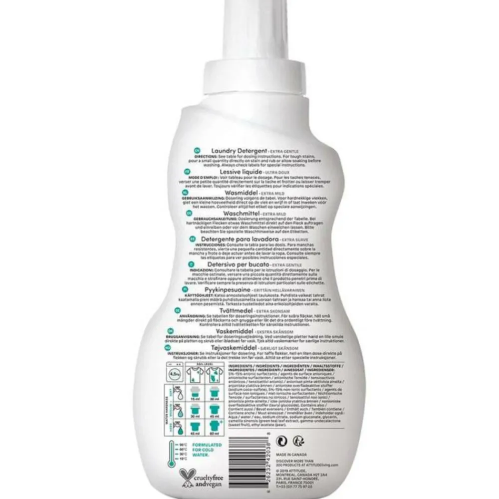 Wasmiddel<Attitude Little Ones Wasmiddel Pear Nectar 35 Wasbeurten 1 liter