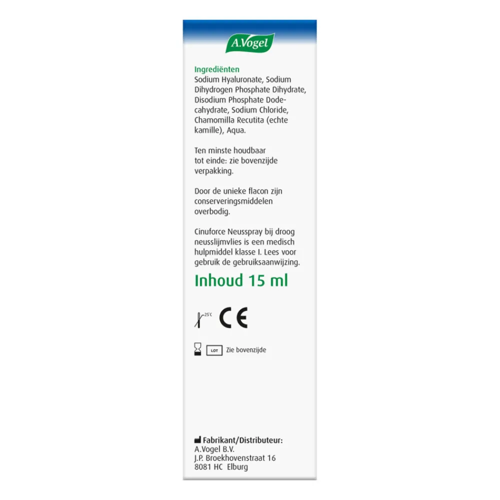 New Cinuforce Neusspray Droog Neusslijmvlies Korstjes 15 ml Luchtwegen & Keel