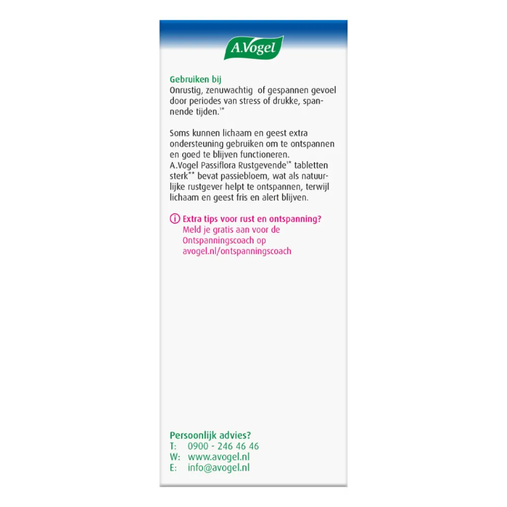 Passiflora Rustgevend Sterk 30 tabletten^A.Vogel Hot