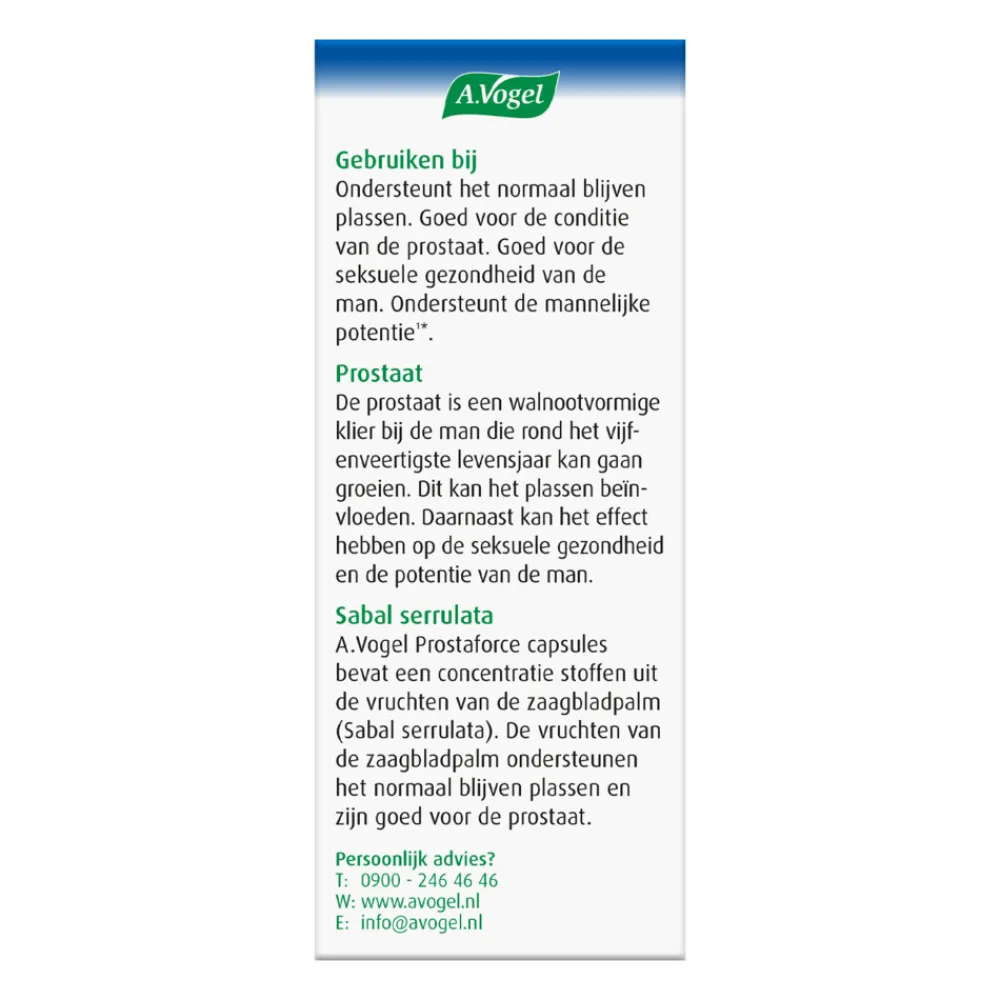 Voor Vrouw Of Man<A.Vogel Prostaforce Prostaat 30 capsules