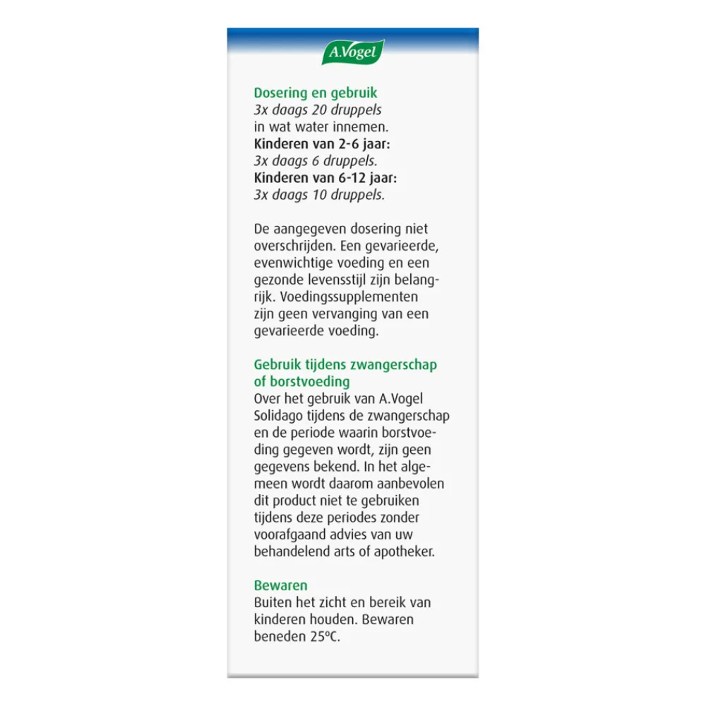 Vitaminen & Supplementen|Organen<A.Vogel Solidago Vochthuishouding 100 ml