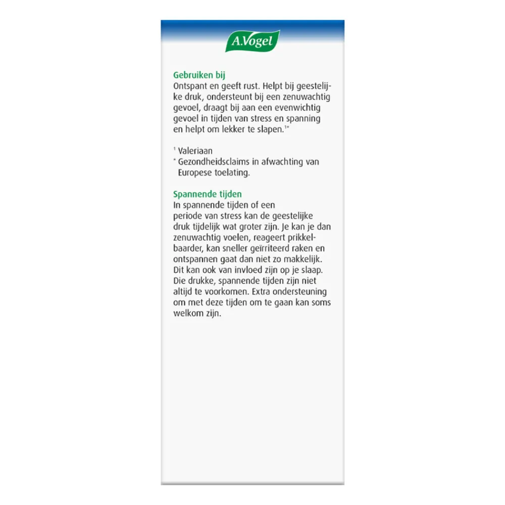 Rustgevend & Slapen<A.Vogel Valeriaan Druppels 50 ml