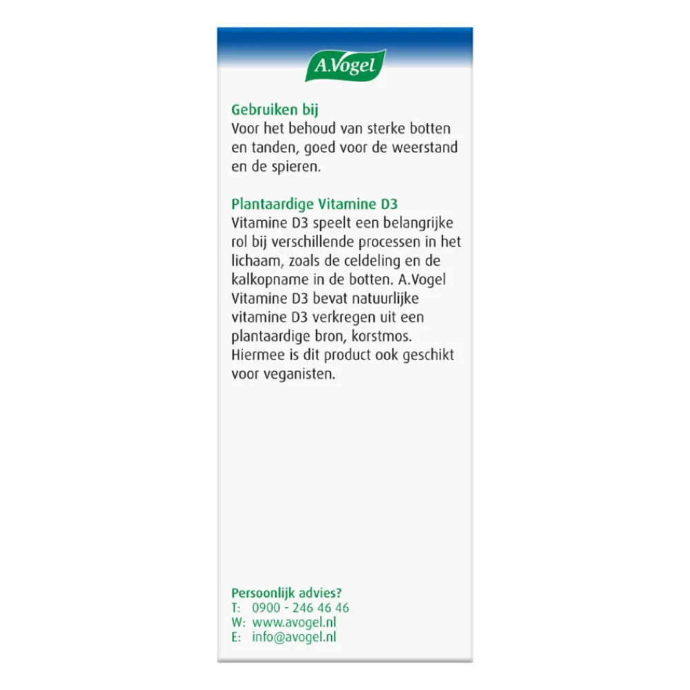 Vitaminen<A.Vogel Vitamine D3 25 ug 100 tabletten
