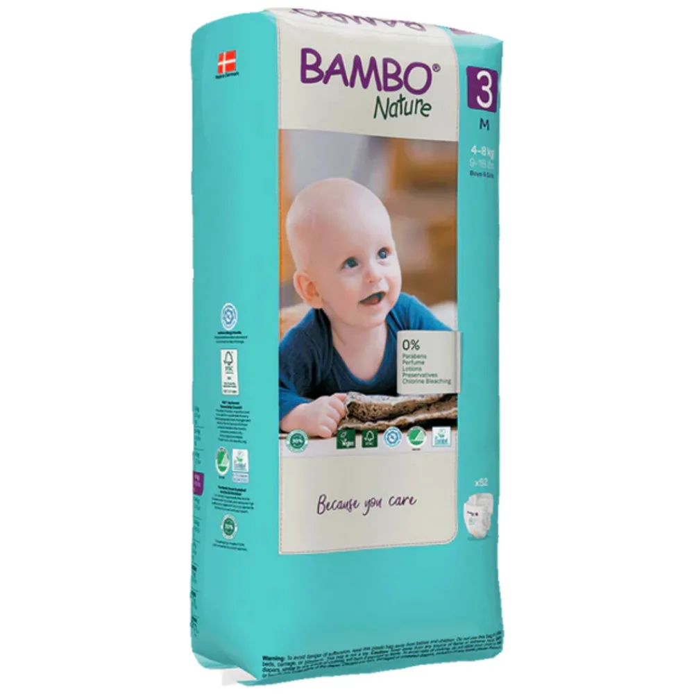 Luiers Maat 3 (4-8 kg) 52 stuks^Bambo Nature Sale