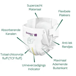 Luiers Maat 3 (4-8 kg) 52 stuks^Bambo Nature Sale