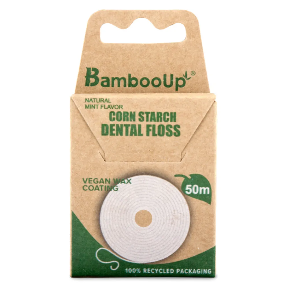 Flossen & Ragen<BambooUp PLA Floss 50 mtr Wax, Fluor & Mint