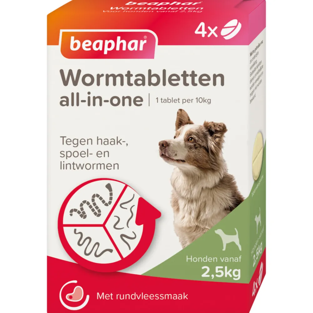 All-in-one Ontworming Tabletten Hond 2,5 - 40 kg 4 tabletten^Beaphar Best