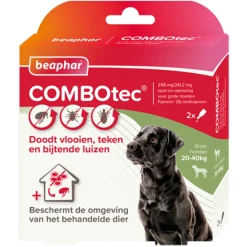 Vlo, Teek & Worm<Beaphar Combotec Anti Teken- en Vlooiendruppels Hond 20-40 kg 2 pipetten