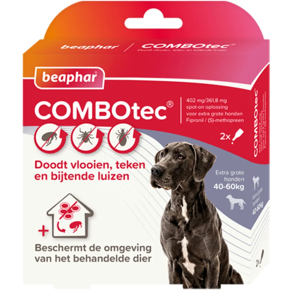 Combotec Anti Teken- en Vlooiendruppels Hond 40-60 kg 2 pipetten^Beaphar Discount