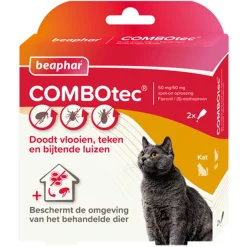 Vlo, Teek & Worm<Beaphar Combotec Anti Vlooien en Teken Druppels Kat/Fret 2 pipetten