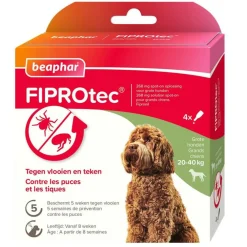 Fiprotec Anti Teken- en Vlooiendruppels Hond 20 - 40 kg 4 stuks^Beaphar Outlet