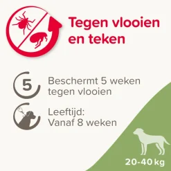 Fiprotec Anti Teken- en Vlooiendruppels Hond 20 - 40 kg 4 stuks^Beaphar Outlet