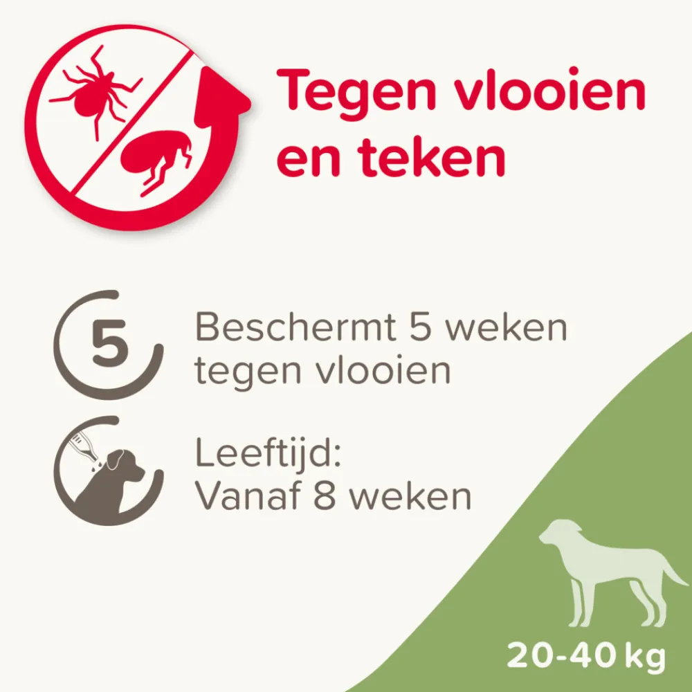 Fiprotec Anti Teken- en Vlooiendruppels Hond 20 - 40 kg 4 stuks^Beaphar Outlet