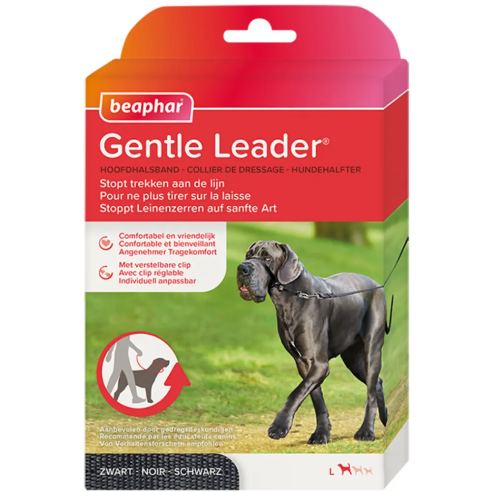 Discount Gentle Leader Zwart L Halsbanden & Uitlaten