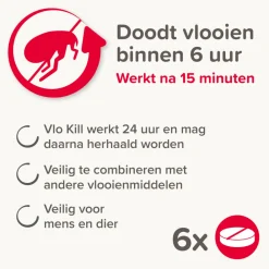 Vlo, Teek & Worm<Beaphar Vlo Kill Anti Vlooien Tabletten Hond 11 - 57 kg 6 tabletten