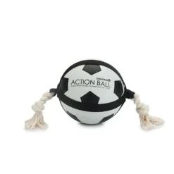 Action Voetbal Met Touw Blauw 19 cm^Beeztees Outlet