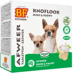 Snacks<BF Petfood Hondensnoepjes Anti-Vlo Knoflook - Zeewier Mini 100 stuks