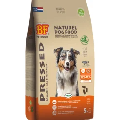 Hondenvoer<BF Petfood Vleesbrok Geperst Hondenbrokken Zalm 5 kg