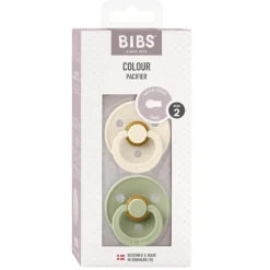 Flessen & Spenen<Bibs Fopspeen Maat 2 6-18 mnd Sage Ivory 2 stuks