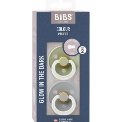 Flessen & Spenen<Bibs Fopspeen Maat 2 6-18 mnd Glow Sage Cloud 2 stuks