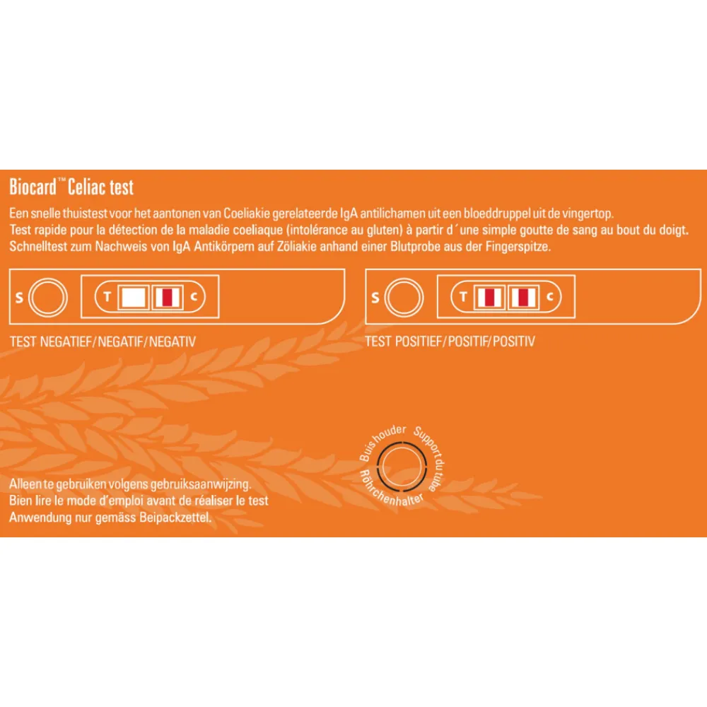 Coeliakie Gluten Overgevoeligheid Test^Biocard