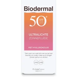 Zonbescherming<Biodermal Ultralichte Zonnefluide SPF 50+ 40 ml