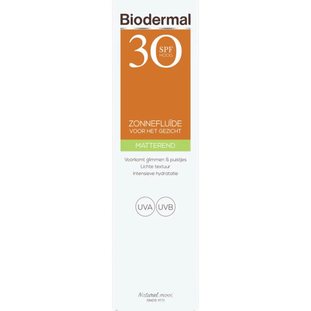 Zonnefluïde Gezicht Matterend SPF 30 40 ml^Biodermal Clearance