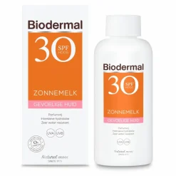 Zonbescherming<Biodermal Zonnemelk Gevoelige Huid SPF 30 200 ml