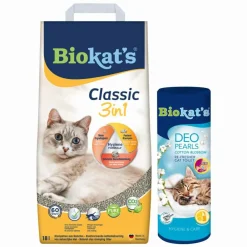 Kattenbakken & Toebehoren|Kattenbakvulling<Biokats Biokat's Classic & Deo Pearls Cotton Blossom Pakket