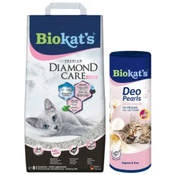 Biokat's Diamond Care Fresh & Deo Pearls Babypoeder Pakket^Biokats Clearance