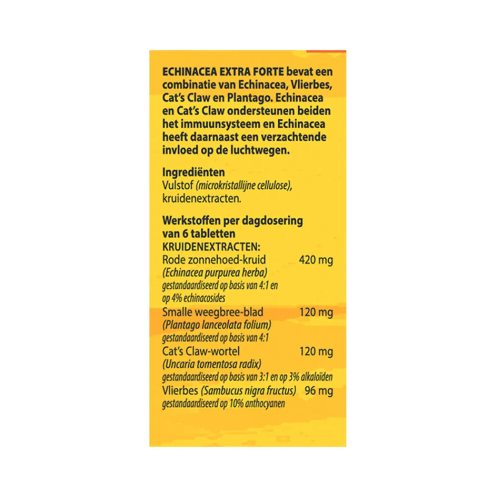 Weerstand & Energie<Bloem Echinacea 100 tabletten