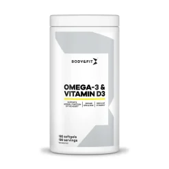 Omega-3 + Vitamine D3 180 capsules^Body & Fit Best