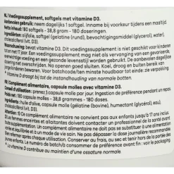 Sportvoeding & Drank<Body & Fit Vitamine D3 - 3000 IU 180 capsules