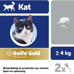 Discount Gold Anti Vlooiendruppels Kat Vanaf 4 kg 2 pipetten Vlo, Teek & Worm