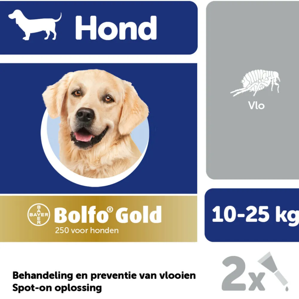 Vlo, Teek & Worm<Bolfo Gold Anti Vlooiendruppels Hond 10 - 25 kg 2 pipetten
