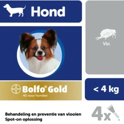 Vlo, Teek & Worm<Bolfo Gold Anti Vlooiendruppels Hond Tot 4 kg 4 pipetten