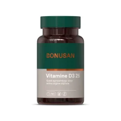 Vitaminen<Bonusan Vitamine D3 25 mcg/1000 IE 180 softgels