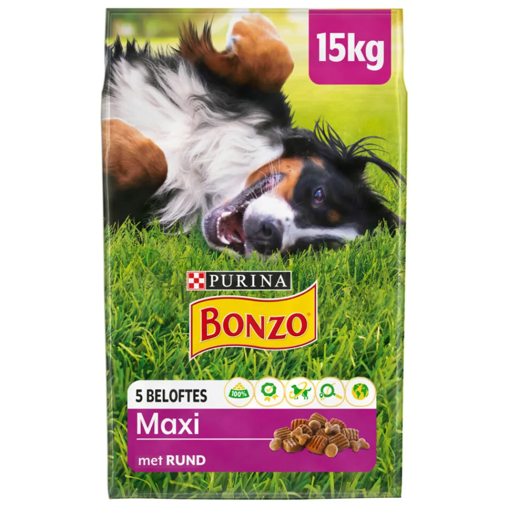 Hondenvoer<Bonzo Droogvoer Maxi 15 kg