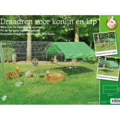 New Draadren Puntdak met Zonnedoek Verzinkt 180 x 75 x 75 cm Kooien & Hokken|Vogels En Tuindieren